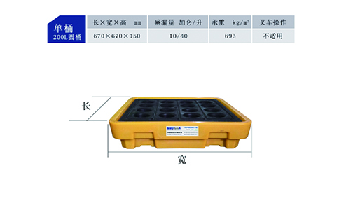 單桶盛漏平臺(tái)尺寸